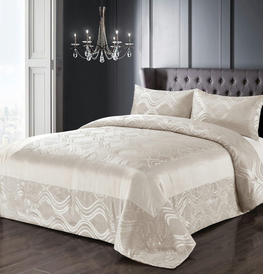 image 1 of Intimates Clarissa Quilted Luxury Bedspread Set | Blue | Duck Egg | Double