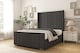 image 2 of Sloomy Hargrave Graphite Dumfries Bed Frame With Mattress With 50"  Upholstered Wingback Headboard 3' Single