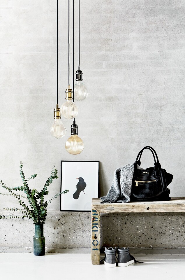 image 1 of Nordlux Avra Indoor Pendant Light Black Metal E27 Retro - Mains Powered, IP20