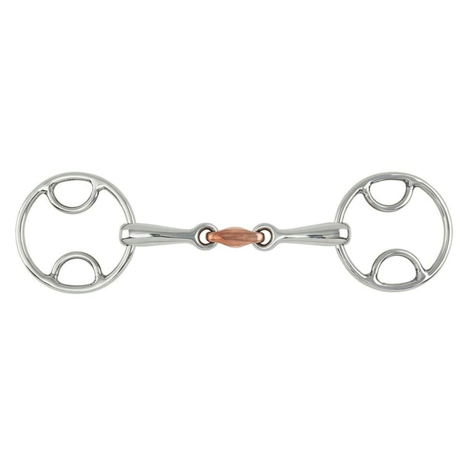 Shires Copper Lozenge Horse Bevel Bit - Silver - 70mm x 5.25in x 16mm