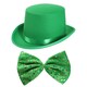image 1 of Pack Of 2 Irish Top Hat and Bowtie Green | One Size