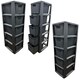 image 3 of Grey 5 Drawer Stylish Rattan Effect Storage Tower Commode Baskets For Home & Office Grey