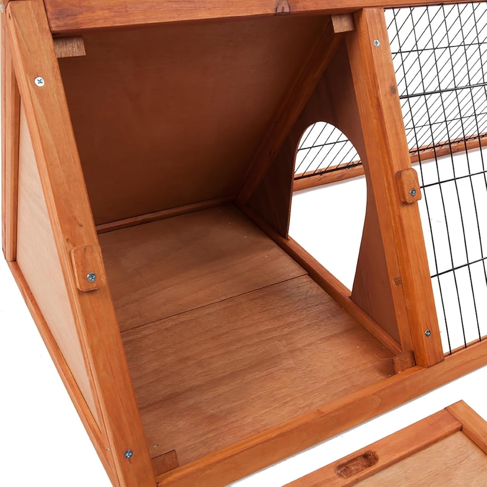 image 1 of Actiaspet 46in Wooden Rabbit Hutch & Cover Guinea Pig House