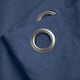 image 4 of Linen Look Blackout Ring Top Eyelet Curtains - 229cm x 137cm - Blue
