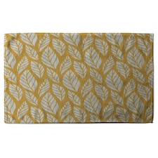White Leaf Pattern on Orange (Kitchen Towel)