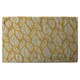 image 1 of White Leaf Pattern on Orange (Kitchen Towel)