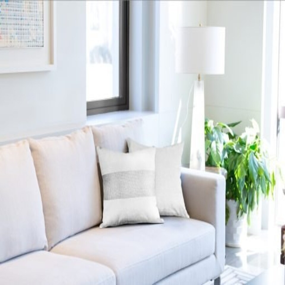 image 1 of Melia Cushion Cover White | White | White