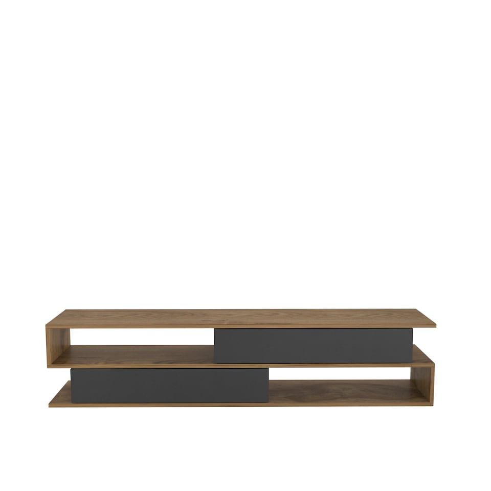 image 1 of Decorotika Cortez Modern  TV Unit for TV's up to 72 inches | Multi | Oud and Black | One Size | 1