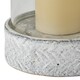 image 3 of Sona Large Hurricane Lantern Candle Holder with Lid - Glass - L21 x W21 x H50 cm - White