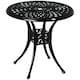 image 1 of Outsunny 78 cm Round Garden Dining Table with Parasol Hole, Black
