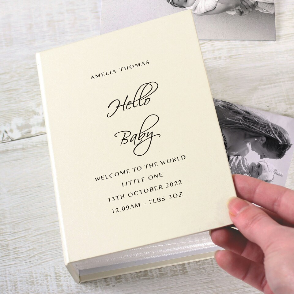 image 1 of Personalised Free Text 6x4 Photo Album with Sleeves Cream