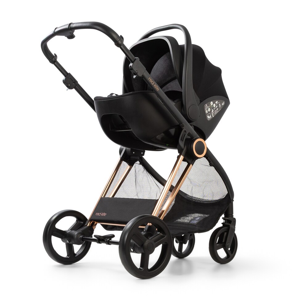 image 1 of Red Kite Push Me Pace i 2 in 1 Travel System with i-Size Car Seat - Amber | Gold | Amber | One Size | 1