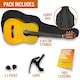 image 10 of XF 3/4 Size Classical Guitar Pack Black