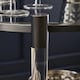 image 3 of Interiors by Premier Round Drinks Trolley, Two‑Tier Glass Shelves with Acrylic Supports, Mid‑Century Stainless Steel Bar Cart Black