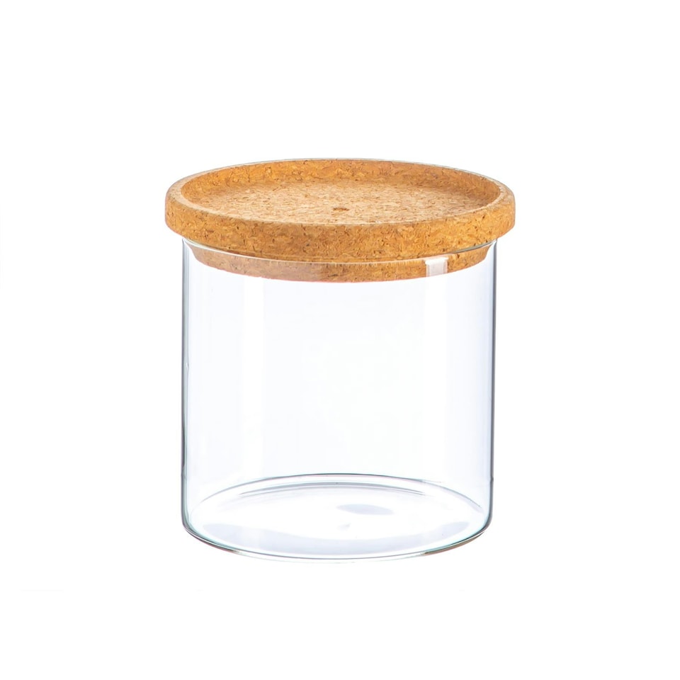 image 1 of Argon Tableware Scandi Storage Jar with Cork Lid - 550ml