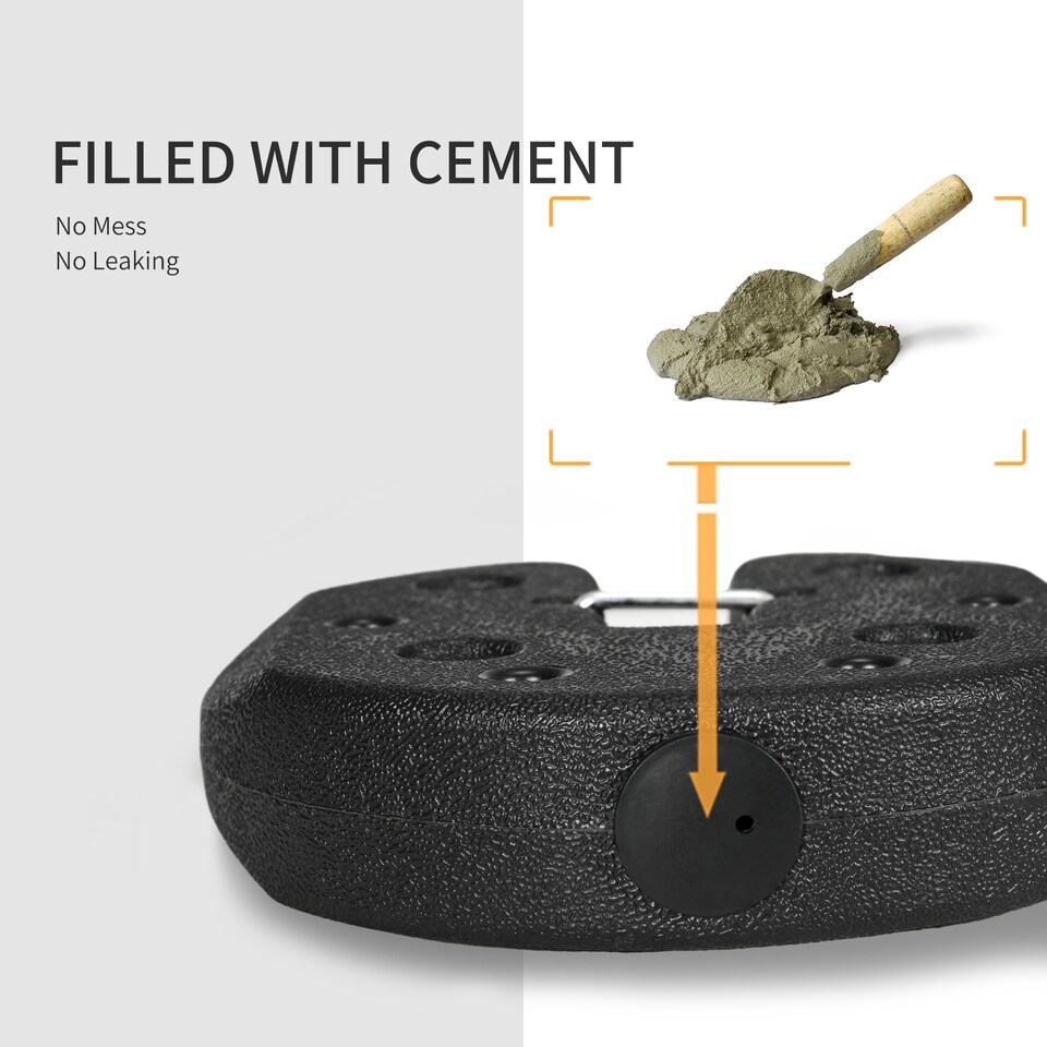 image 1 of Outsunny Gazebo Weights Set of 4, Total 12KG Weights for Gazebo Legs with Reinforce Pins and Carry Belt, for Gazebos Shelters Marquees Tents