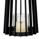 image 5 of Lynk Small Lantern with Handle and Candle Holder - Glass - L12 x W12 x H24 cm - Black
