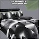 image 7 of 3D Triangle Printed Duvet Cover Set Reversible Polycotton Beddings Black | King
