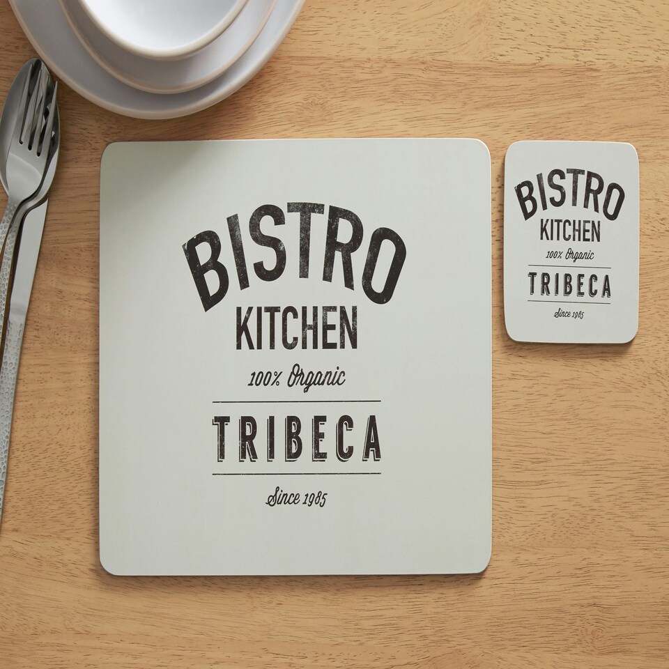 image 1 of Set Of Four Bistro Placemats Cream
