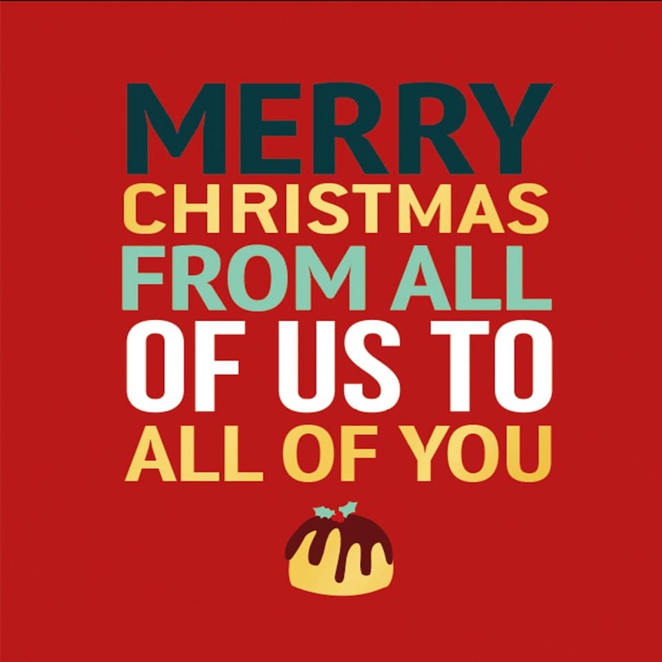 image 1 of Merry Christmas From All Of Us To All Of You - Christmas Card