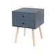 image 4 of Options Scandia 2 Drawer Nightstand - Stylish Two Tone Bedside Table for Small Spaces | Blue | Blue | One Size | 1