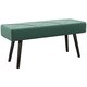 image 1 of HOMCOM End of Bed Bench, Upholstered Hallway Bedroom with Steel Legs, Green