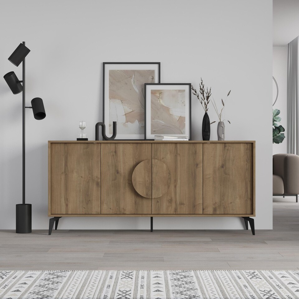 image 1 of Decortie Gora Large Sideboard 180cm Dark Oak Effect