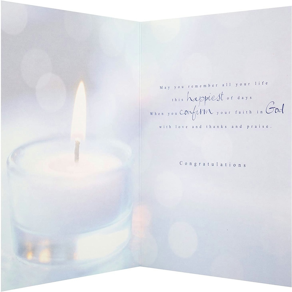 image 1 of As You Are Confirmed Foil Finished Male Confirmation Card