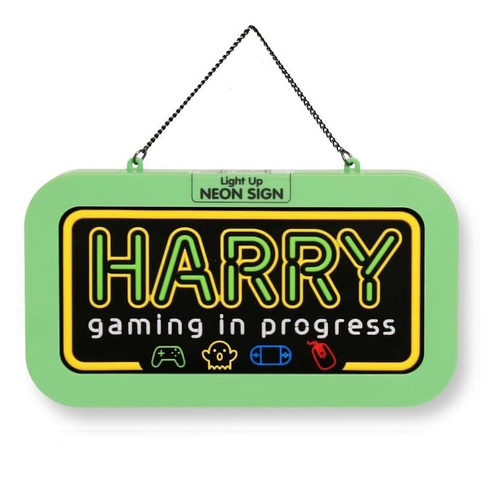 History & Heraldry Light Up Neon Name Sign - Harry