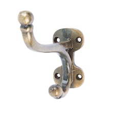 Hammer & Tongs Flat Top Ball End Hat & Coat Hook - W35mm x H85mm - Brass