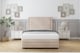 image 2 of Sloomy Ashford Sand Naples Divan Bed Base 2 Drawers Foot-End With 54 Inch Floor Standing Headboard & 12 Inch Matching Footboard | Cream | Sand | Super King | 1