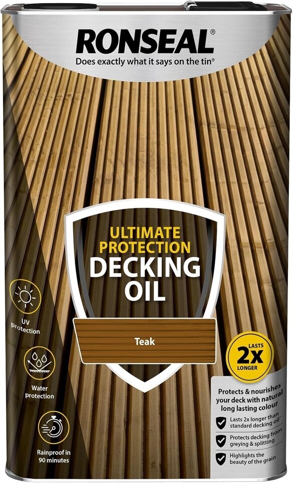 image 1 of Ronseal Ultimate Protection Decking Oil 5L Teak