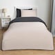 image 5 of OHS Coverless Reversible 10.5 Tog Duvet And Pillowcase Bedding Set, Double - Black/Stone