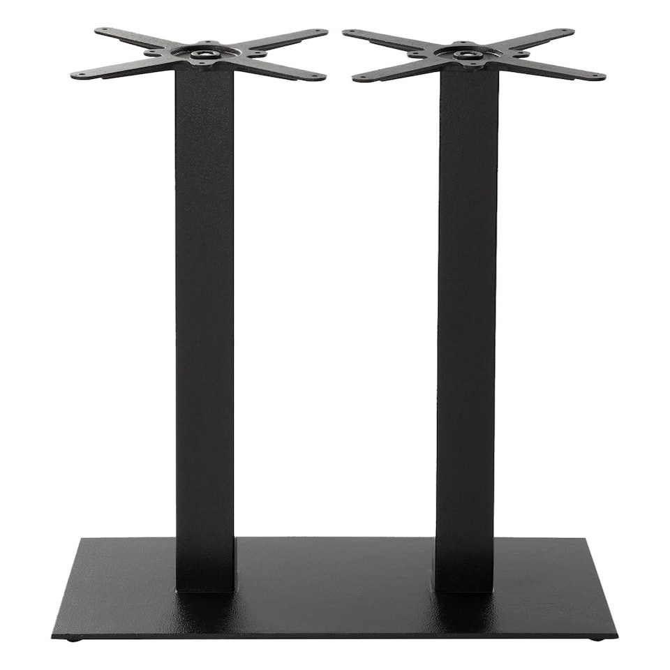 Black cast iron rectangular table base - Twin 1050 mm Black