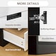 image 4 of HOMCOM Modern Wardrobe White Wardrobe with 3 Drawer and Hanging Rod White | Black