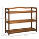 image 3 of HOMCOM 3-Tier Shoe Rack Acacia Wood Shoe Storage Shelf for Entryway Bedroom Teak