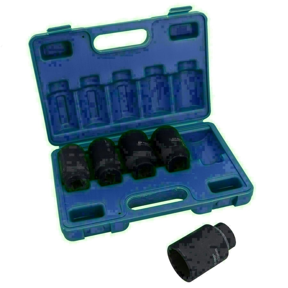 image 1 of 5pc Deep Impact Hub Nut Sockets Thin Wall 12 point 30 32 34 35 36mm AT936