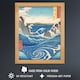 image 2 of Naruto Whirlpool Awa Province Japanese Wood Framed Wall Art Print