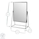 image 3 of Harbour Housewares 32 x 50cm Rectangle Makeup Mirror - Black - Dressing Table Mirror Bathroom Mirror Vanity Mirror Tabletop Mirror | Black | Black | 50 x 32 x 16.5 CM | 1