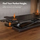 image 7 of VonHaus Height Black Adjustable Standing Desk Converter, 80cm length