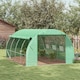 image 2 of Outsunny 4 x 3 x 2 m Polytunnel Greenhouse Pollytunnel Tent Steel Frame Green