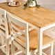 image 2 of Furniturebox Rye Cream and Oak Wood Bar Table and 2x Bar Chairs Dining Set