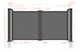 image 2 of Double Swing Gate 4000x1800mm - Aluminium - Vertical Solid Infill and Flat Top - Grey