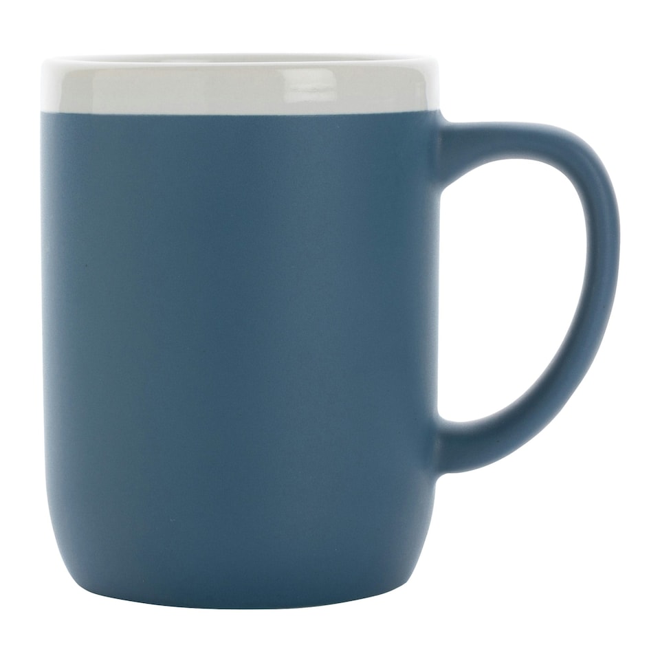 image 1 of XD Collection Contrast Rim Ceramic 300ml Mug - Blue/White - One Size