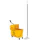 image 1 of HOMCOM Mop Bucket with Wringer Set on Wheels for Floor Cleaning, 20 Litre Side Press Wringer with Handle and Mop, Yellow