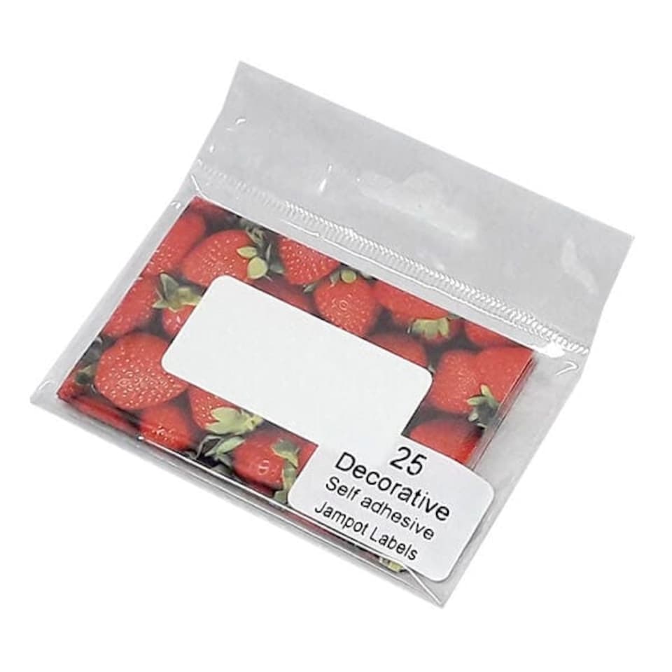 NJ Products Strawberry Jam Pot Labels