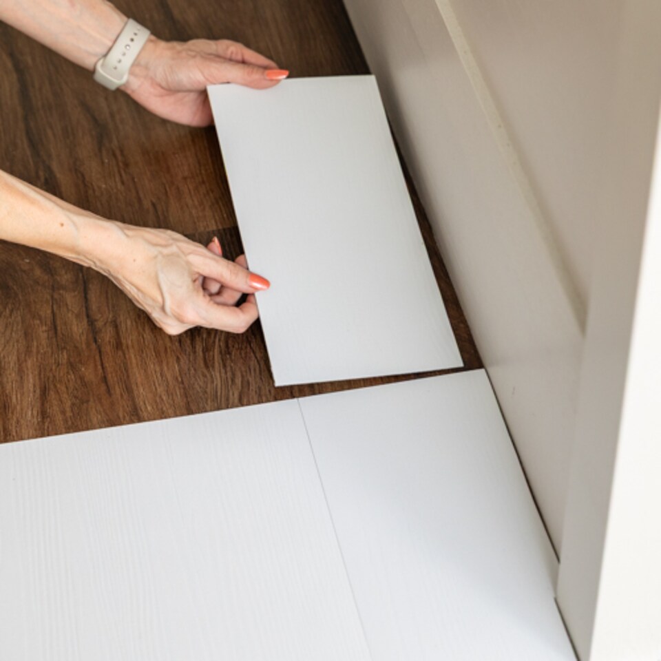 image 1 of d-c-fix Whitewood 30.48 x 30.48cm Self-adhesive Vinyl Floor Tiles Pack 33 (3sqm)