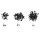 image 1 of Blackspur 80pc Plastic Cable Clips Set - 3 Sizes - Black
