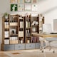 image 9 of HOMCOM Tree Bookshelf, 12-Tier Floor Standing Bookcase with 2 Foldable Drawers, Freestanding Book Shelf Storage Display Shelving Unit for Living Room, Home Office, Bedroom, Rustic Brown