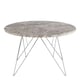 image 2 of Prunus Round Coffee Table with Grey-Brown Marble Top
